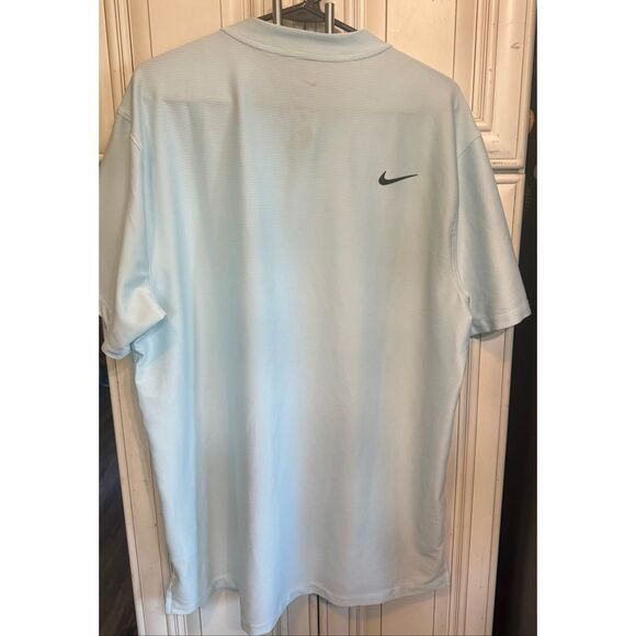 Nike Men's Dri-Fit Blade Collar Short Sleeve Golf Polo Shirt White Size Large - Picture 1 of 7